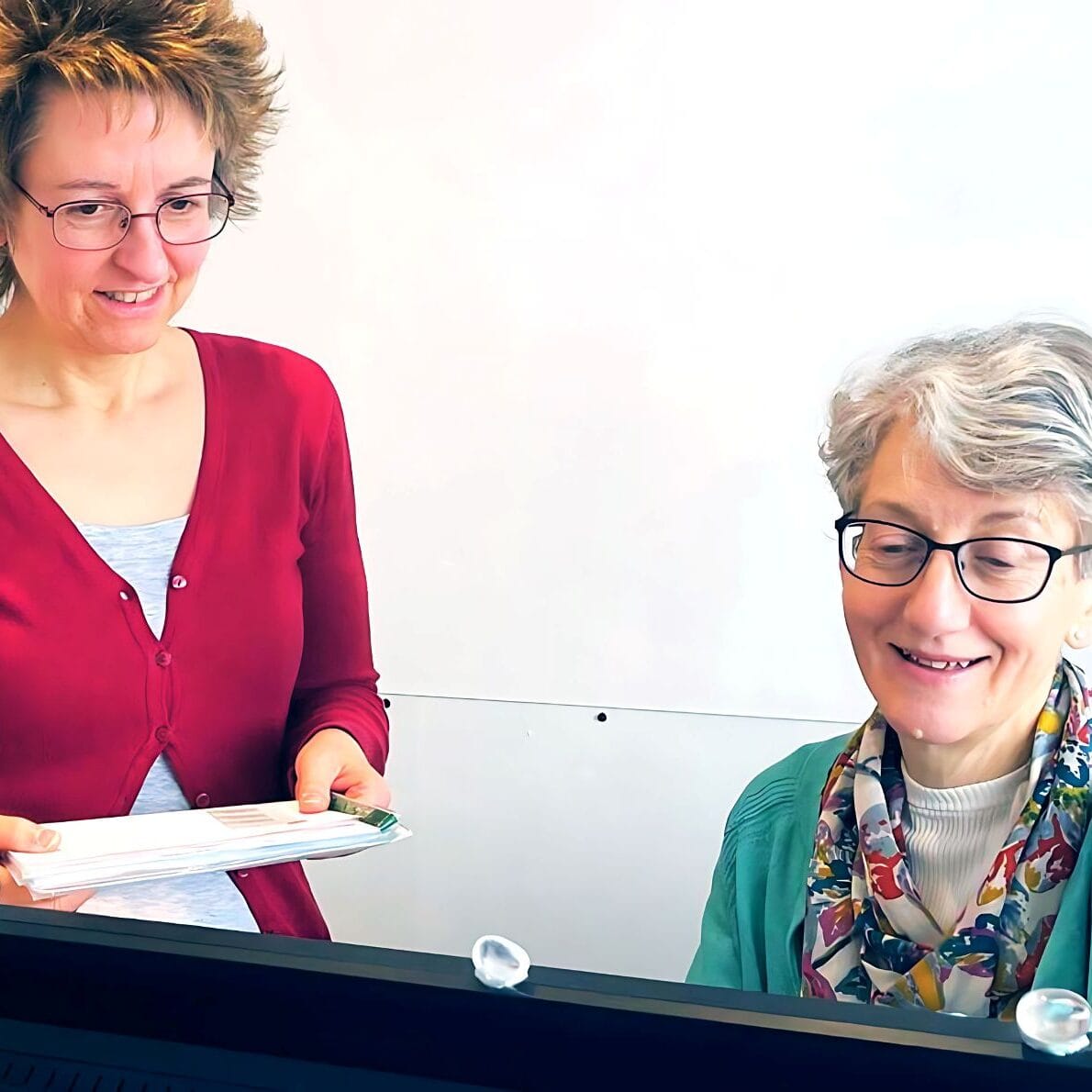 The reception team at The Bridge Centre for Natural Health, Derby
